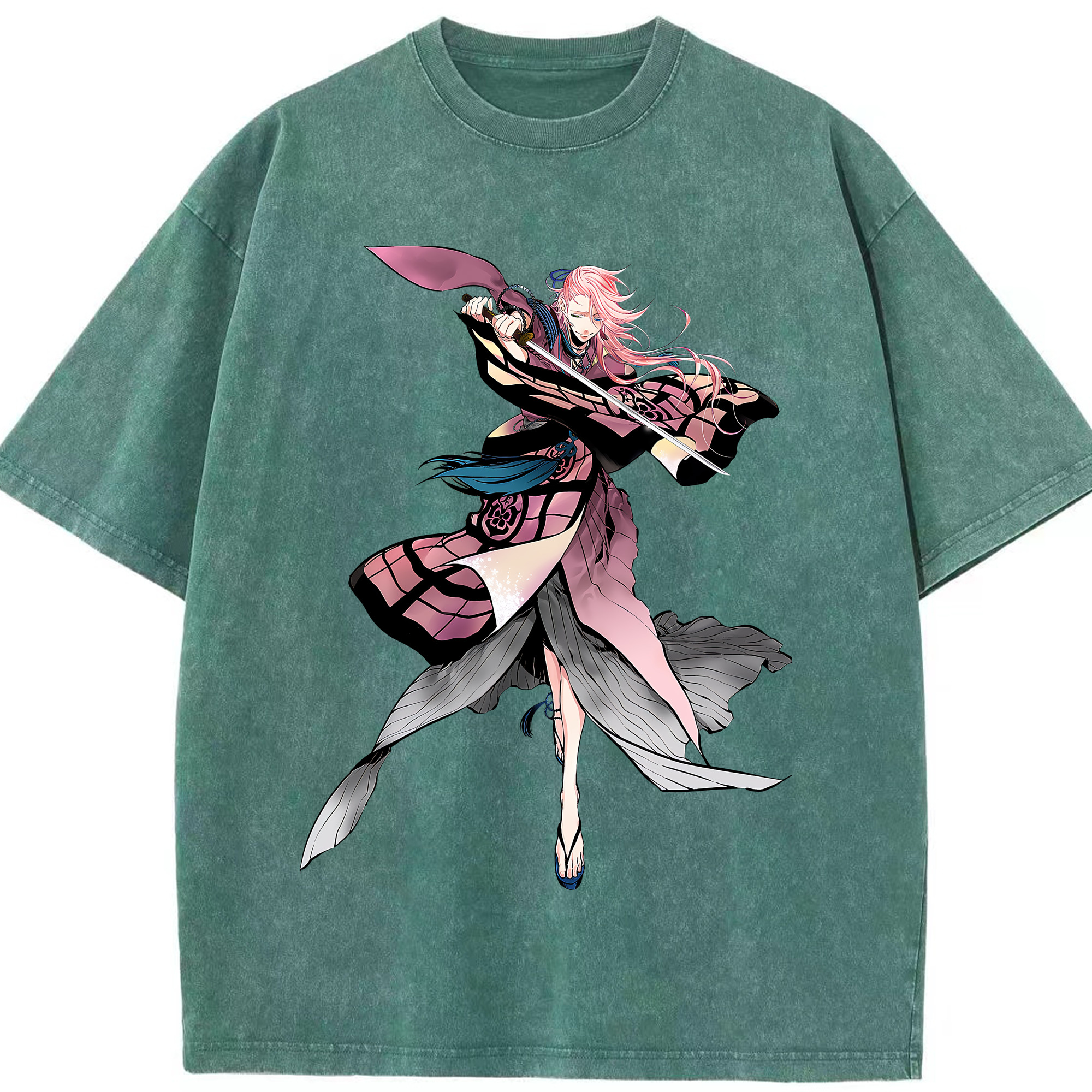 （画像用） 刀剣乱舞 Touken Ranbu 綿100% ヴィンテージ風 半袖Tシャツ（フロントプリント）